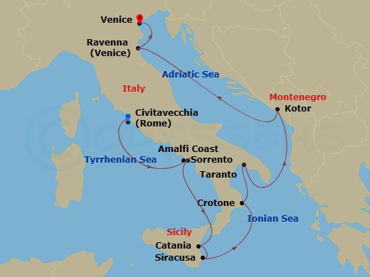 11-night Italy Voyage: Venice, Sicily & Rome