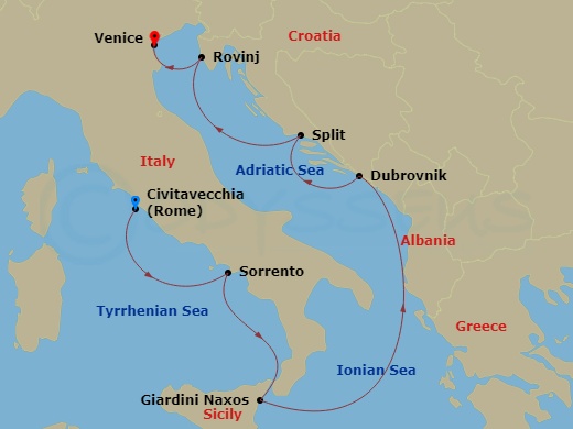 7-night Classic Italy and Dalmatian Coast Cruise