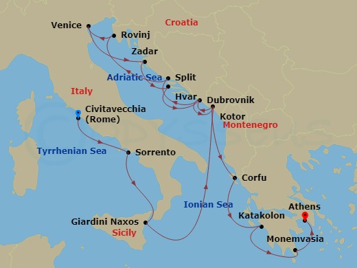 17-night Star Collector – Stories of Italy, Croatia, and Greece Cruise