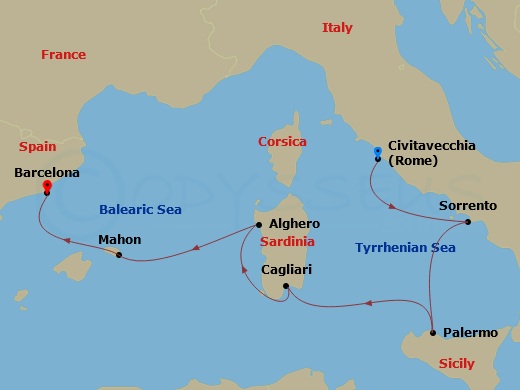7-night A Journey from Rome to Barcelona Cruise