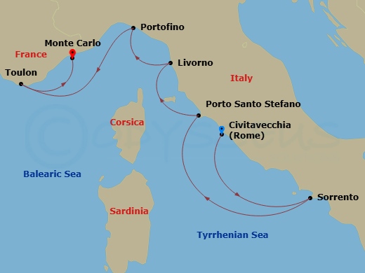 Itinerary map