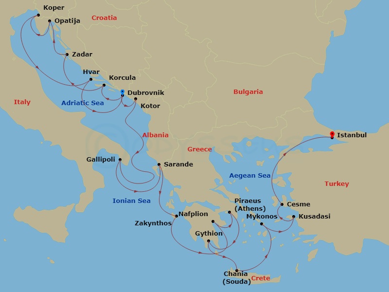 21-night Dalmatian Coast, Balkan Jewels & Ephesus Cruise