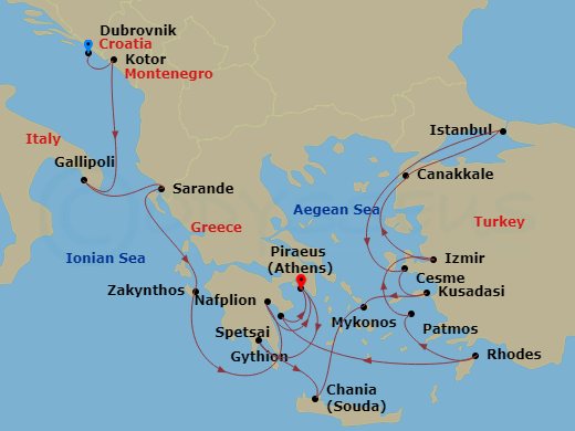 21-night Balkans, Ephesus & Greek Isles Cruise
