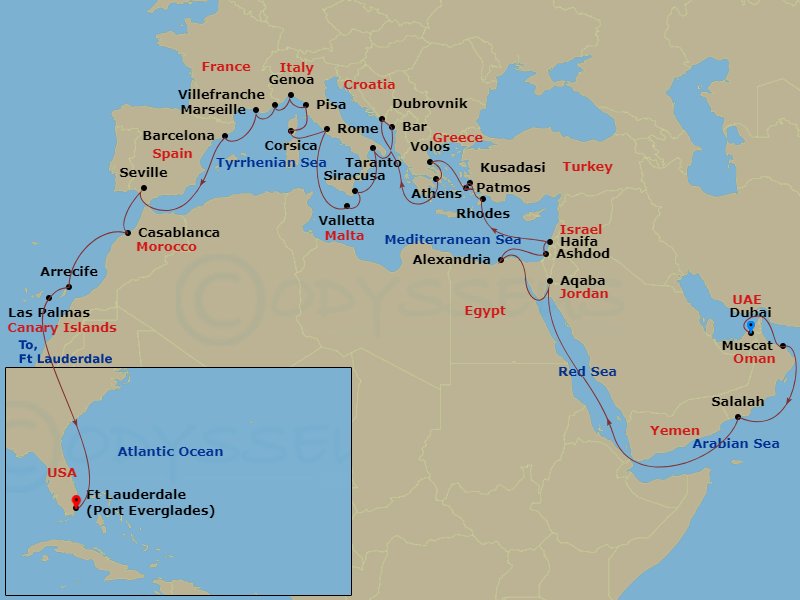 Wc Liner - Mediterranean & Transatlantic Crossing