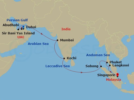 17-night Arabian & India Pearls Cruise