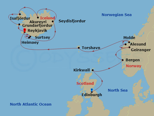 18-night Star Collector – Endless Days of the North Sea and Iceland Cruise