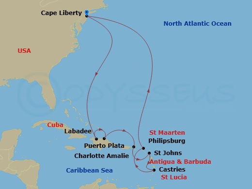 12-night Southern Caribbean Cruise