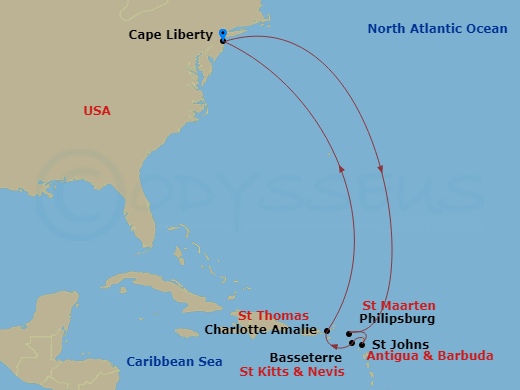 11-night Eastern Caribbean Cruise