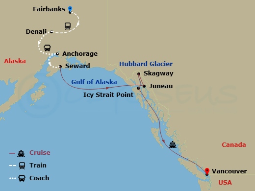 12-night Fjord & Tundra National Parks Explorer Cruisetour #6B