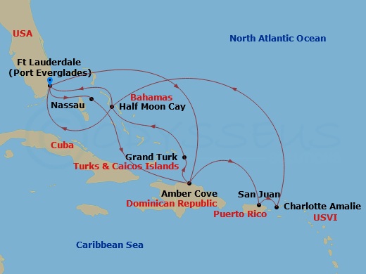 14-night Eastern / Tropical Caribbean Cruise