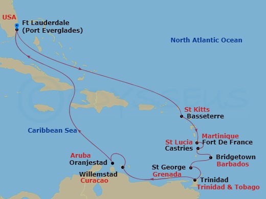 14-night Circle Caribbean Cruise