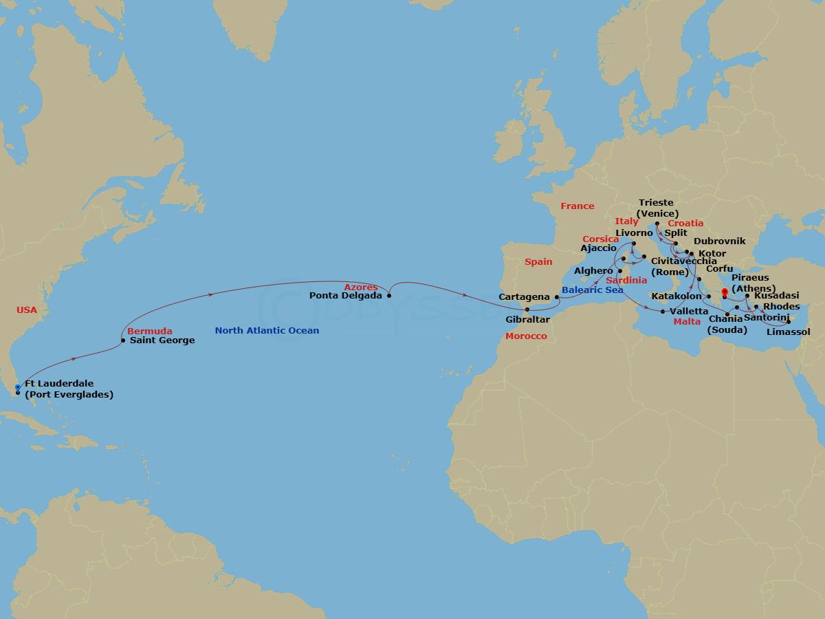 36-night Mediterranean & Aegean Grand Adventure Cruise 