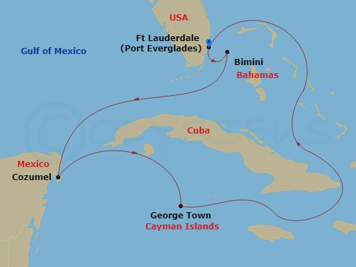 6-night Cayman, Bahamas & Mexico Cruise