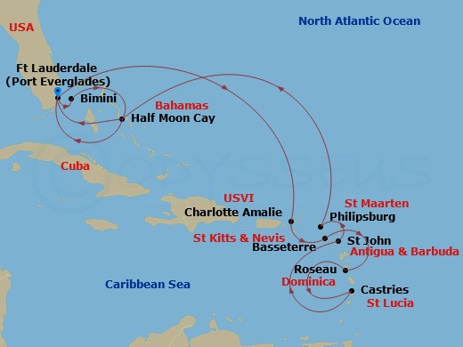 15-night Bahamas Caribbean / Eastern Wayfarer Cruise