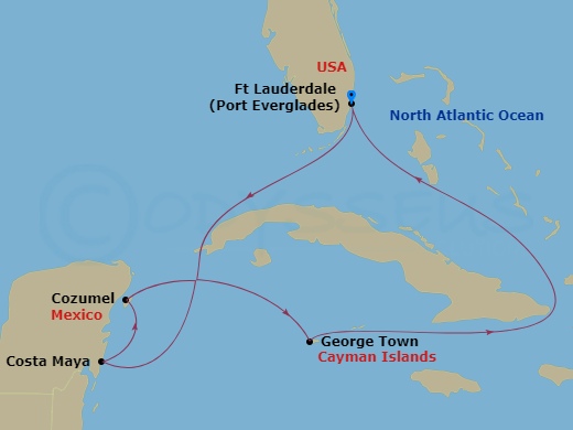 6-night Grand Cayman & Mexico Cruise