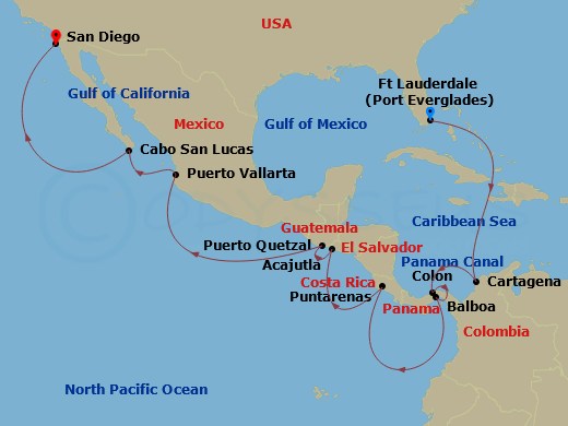 15-night Panama Canal Cruise 