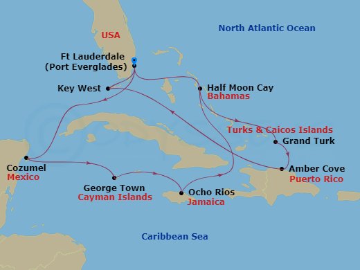 14-night Western / Tropical Caribbean Cruise