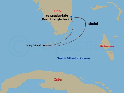 3-night Key West & Bahamas Cruise