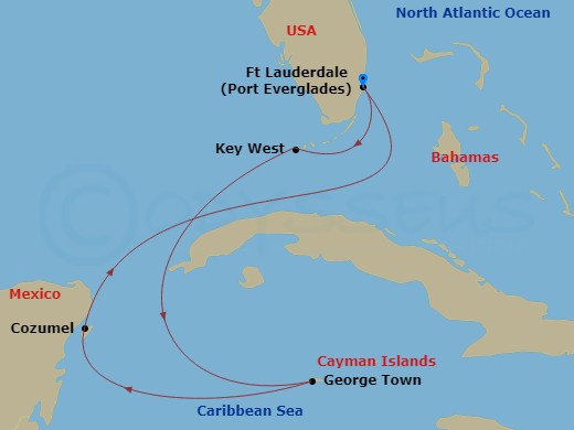 6-night Grand Cayman, Mexico & Key West Cruise