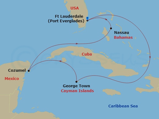 6-night Grand Cayman, Bahamas & Mexico Cruise