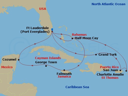 14-night Eastern / Tropical Caribbean Cruise