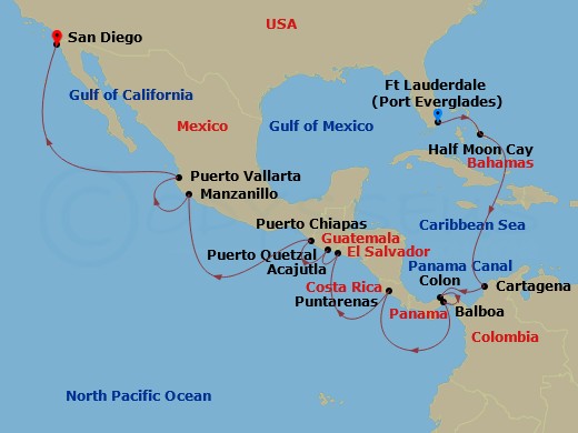 17-night Panama Canal Cruise 