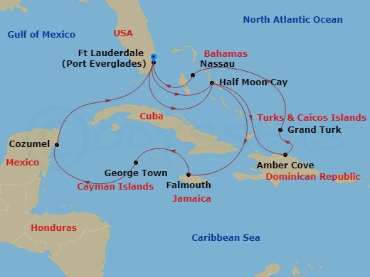 14-night Western / Tropical Caribbean Cruise