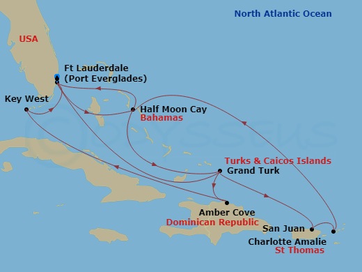 14-night Tropical / Eastern Caribbean Cruise