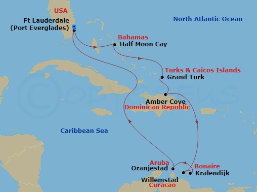 10-night Southern Caribbean: Amber Cove & Abc Islands Cruise 