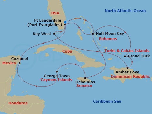 14-night Western / Tropical Caribbean Cruise