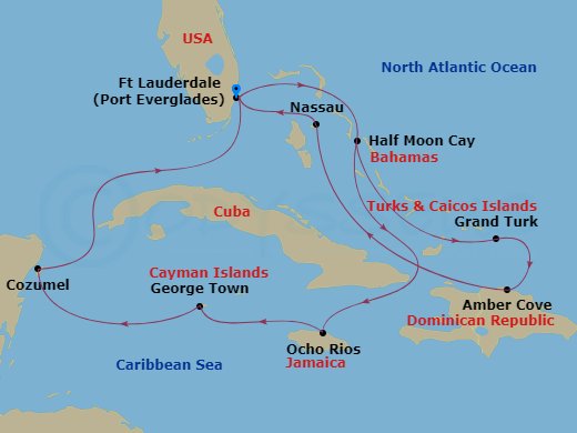 14-night Western / Tropical Caribbean Cruise