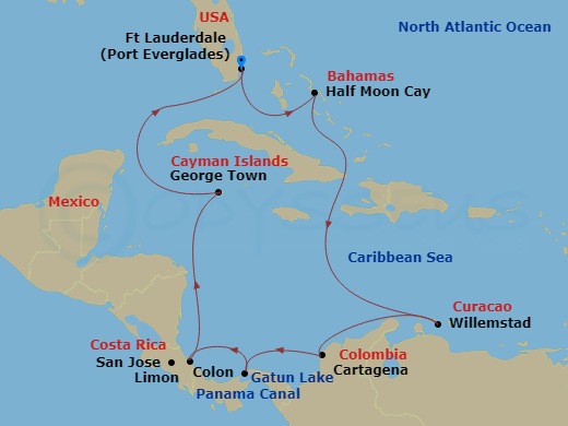 12-night Panama Canal Discovery: Costa Rica & Greater Antilles Cruise