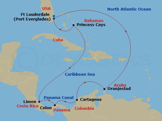 12-night Panama Canal With Costa Rica & Caribbean Cruise