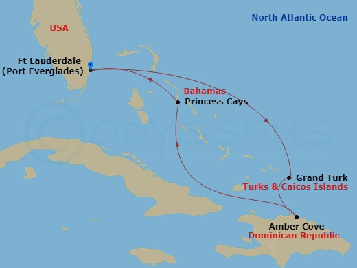 Itinerary map