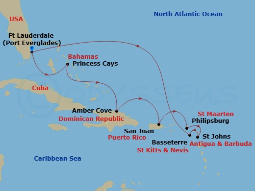 10-night Eastern Caribbean With St. Kitts Holiday Cruise