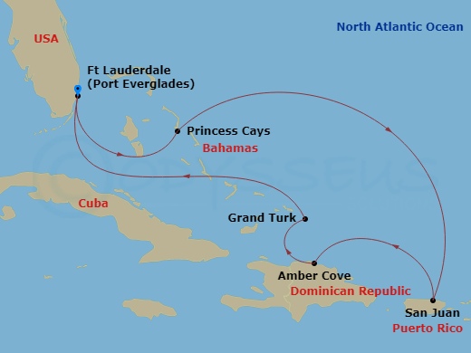 Eastern Caribbean With Puerto Rico