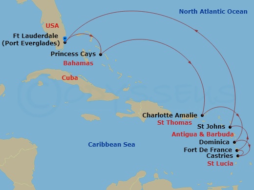 Itinerary map