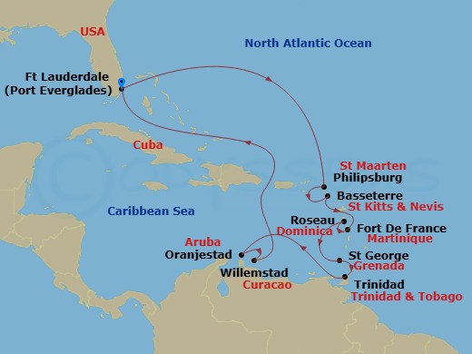 14-night Circle Caribbean Holiday Cruise