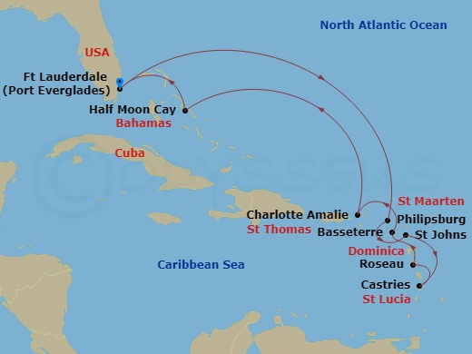 11-night Eastern Caribbean: Windward & Leeward Islands Cruise 