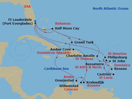 21-night Eastern & Southern Caribbean: Leeward & Abc Islands Cruise 