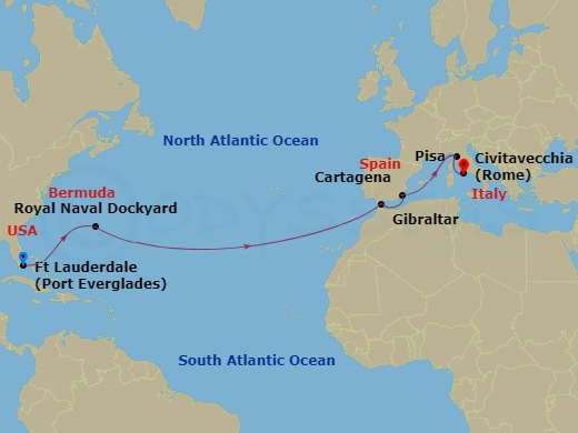 15-night Bermuda & Spain Transatlantic Cruise
