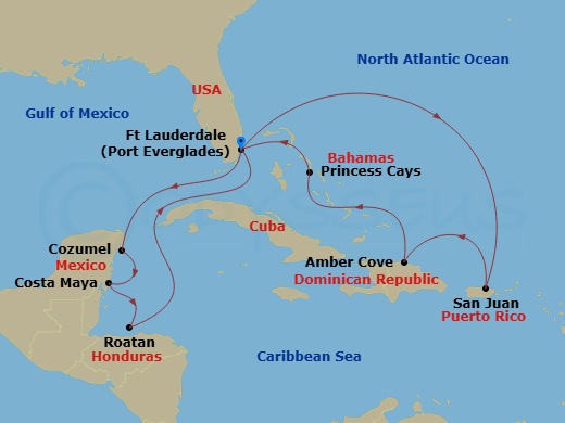 14-night Eastern/Western Caribbean Adventurer Holiday Cruise