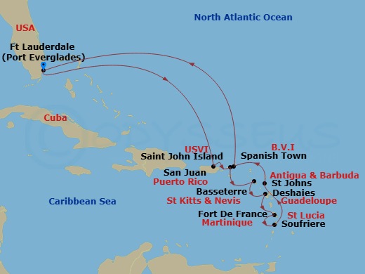 14-night Eastern & Southern Caribbea Cruise