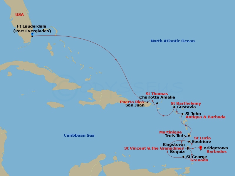 12-night Eastern & Southern Caribbean Cruise