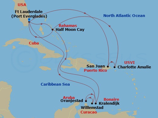 16-night Eastern Caribbean / Southern Seafarer Holiday Cruise