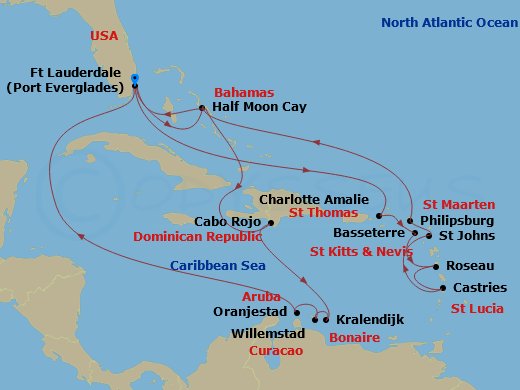 21-night Eastern Caribbean Wayfarer / Western Explorer Cruise