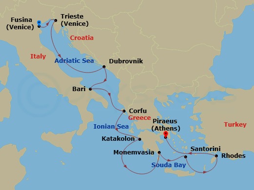 12-night Mediterranean Cruise - Fusina To Athens