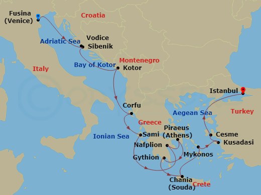 14-night Adriatic, Greek Isles & Ephesus Cruise