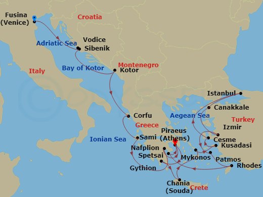 21-night Aegean Isles & Turkish Riviera Cruise