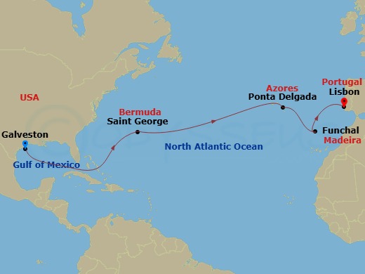 14-night Carnival Journeys - Transatlantic Cruise